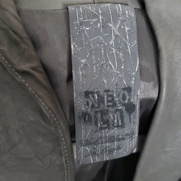 Apocalyptic Leather Jacket Goth Grunge - Picture 4 of 11